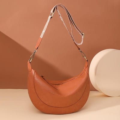 Sacs pour Femmes Sacs de Commute Sacs Croissants de Niche Sacs Rétro Sacs pour Femmes Sac Bandoulière Épaule marron