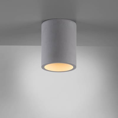 Paul Neuhaus Eton plafondlamp, grijs, beton, Ø 11 cm, GU10