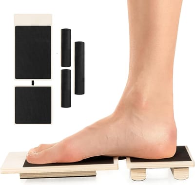One-leg Balance Board - Stretch Board - Enkel Trainer - Balansboard - Houten Enkel Training Bord met Anti-slip Laag - Voetstrekker - Geschikt voor Voet Revalidatie & Balans Oefeningen