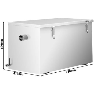 GGM Gastro Fettabscheider - 44 Liter - inkl. Schlammfang 16 Liter - für bis zu 100 Portionen/Tag Zilver