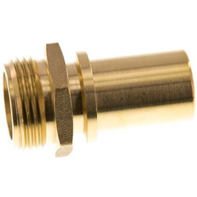 G 1'' Buitendraad x 25mm Messing Slangpilaar met Veiligheidskraag DIN 2817