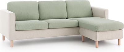 Belmarti® Zitkussenhoes Bali - 45cm tot 65cm breed - Mint - Universele zitkussen hoes voor zitbanken, caravan, camper of boot