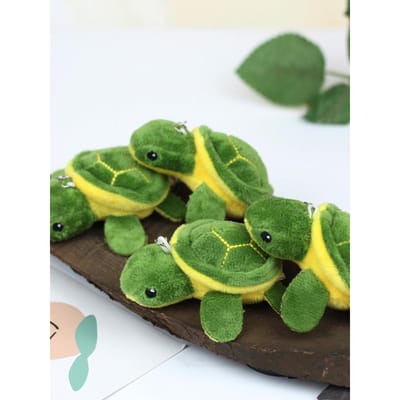 Mode Kleine Schildpad Zachte Pluche Pop Sleutelhanger Schattige Cartoon Schildpad Tas Hanger Kinder Speelgoed Auto Sleutelhangers Mannen Vrouwen Anime Sleutelhanger green