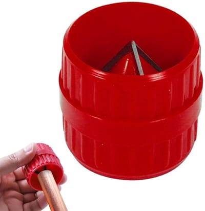Dailygoods- Ontbramer 2-in-1 - Buisontbramer - Kunststof/Koperen Buizen - Antislip Grip - Compact - Afschuinen van Bramen - Afbraamgereedschap