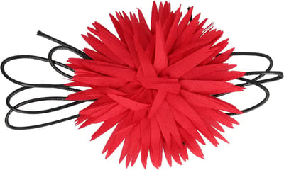 Haarsoires Haarband Bloem - Veter - Striklint - Rood - Haaraccessoire met Bloemen - Bloemenaccessoire voor Dames & Meisjes