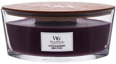 WoodWick Heartwick Flame Ellipse Geurkaars - Spiced Blackberry - 50 branduren