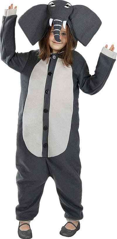 FUNIDELIA Olifanten Kostuum - Olifanten Onesie - 97-104 cm