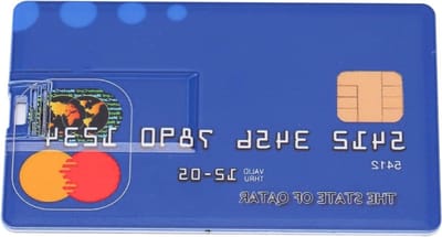 USB Flashdrive Kaartvorm - Geheugenstick Gegevensopslag - Bestanden Overzetten - Uniek Kaartontwerp - 32 GB - Blauw