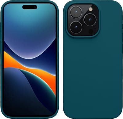 kwmobile Case voor iPhone 15 Pro - Slank TPU-Hoesje met Zachte Afwerking - In mat petrol