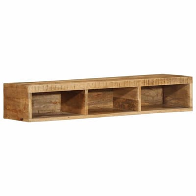 vidaXL - Tv-meubel - wandmontage - 100x30x19 - cm - massief - ruw - mangohout