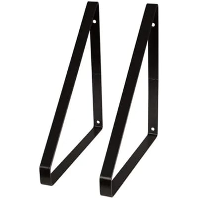 Duraline Planksteun Equerre Plat 2 Stuks 24x25,5cm Staal Zwart