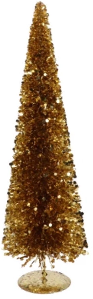 Daan Kromhout – Kerstboom – Decoratieve Kerstboom – Goud – Met Pailletten – 15x40cm