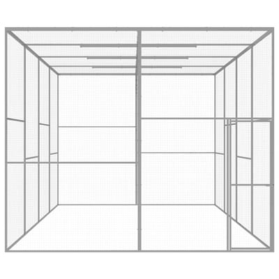 vidaXL - Kattenkooi - 6x3x2,5 - m - gegalvaniseerd - staal