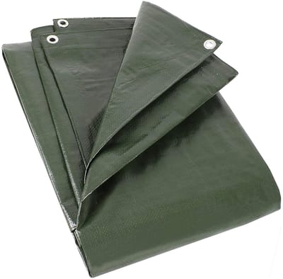 Houten Afdekzeil - Dekzeil PE-weefsel - Bescherming buiten - Zeer UV-bestendig - 15 x 6 m - Groen