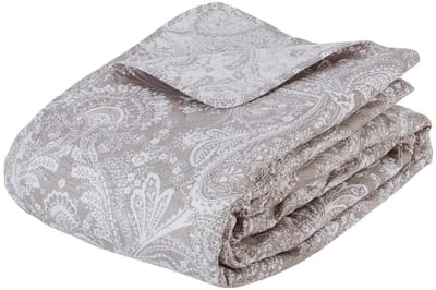 Luxe bedsprei deken MARIE beige 240 x 260 met slopen