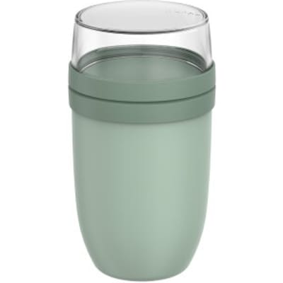 Mepal Lunchpot xl Ellipse - 750 + 300 ml - Yoghurtbeker en Muesli beker to go - Geschikt voor vriezer. magnetron en vaatwasser - Nordic sage