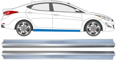 Reparatie dorpel voor Hyundai Elantra 2010-2015 / Links + Rechts / Set