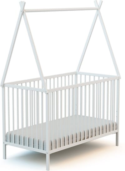 WEBABY - Houten tipibed 60x120 Wit ONE