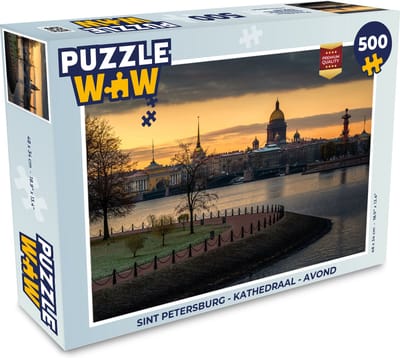 Puzzel Sint Petersburg - Kathedraal - Avond - Legpuzzel - Puzzel 500 stukjes