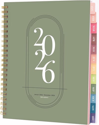 Wekelijkse en Maandelijkse Planner 2026 - Van Januari t/m December met Notitiepagina's