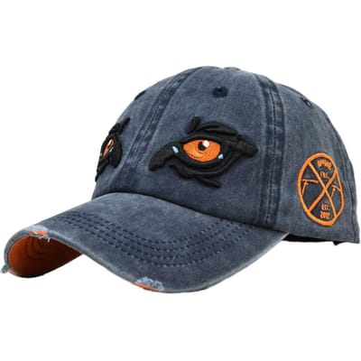 Gewassen Katoenen Baseballpetten Voor Dames Heren Eagle Eye Borduurwerk Snapback Hoed Vintage Papa Hoed Buiten Sporten Casquette Trucker Pet black