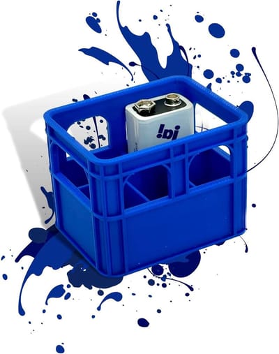 Batterij Opbergdoos - Minibox Kistje - Batterijen Sorteren - Stapelbaar Ontwerp - 54 x 68 x 52 mm - Blauw
