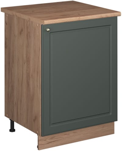 Vicco Wastafelkast Fame-Line, Groen-Goud Landhuis/Goudkleurig Eiken, 60 cm
