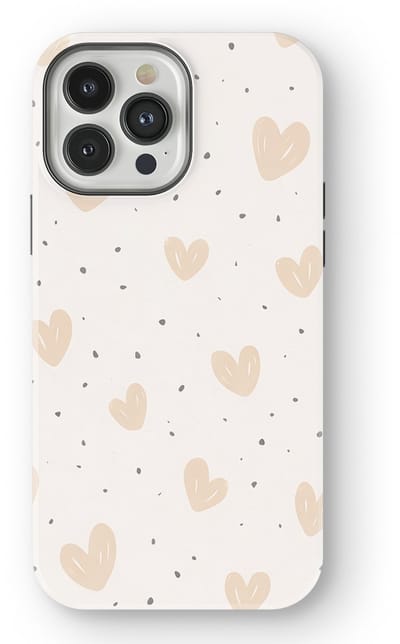 Tough Hoesje met Hartjes geschikt voor iPhone 13 Pro Max | Little Love Tough Case Geschikt voor Mag | Hartjes Print Backcover geschikt voor iPhone 13 Pro Max Calm Hearts