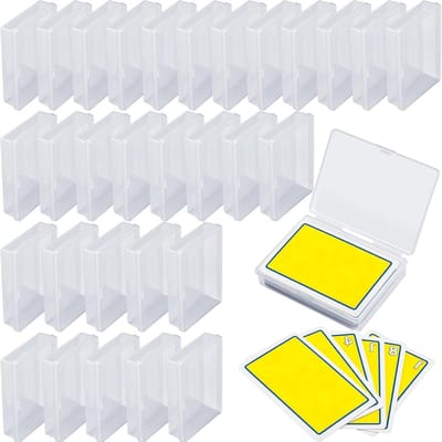 10-delige Speelkaarten Opbergdoos, Transparante Kaartopslag Organizer 9 x 6 x 0.8cm, Lege Plastic Doos voor Spelkaarten, Ideaal voor Verzamelkaarten en Bordspellen