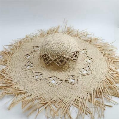 Zomer Breedgerande Lafite Gras Hoed Dames Strandhoed Reis Strand Vakantie Zonnehoed adjustable beige