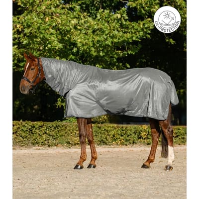 Vliegendeken voor paarden met halsdeel Waldhausen FlyControl