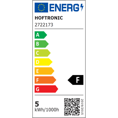 HOFTRONIC LED Filament lamp E27 - 4,5 Watt 470 Lumen - G125 - 2700K Warmwit licht - Dimbaar - Helder glas