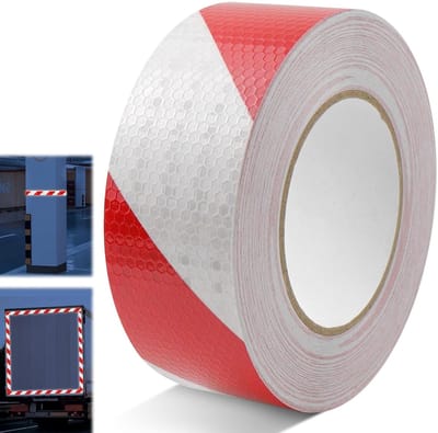 Reflecterende Zelfklevende Tape 5 cm x 25 m - Waterdichte Waarschuwings- en Markeringstape voor Vloeren, Machines en Voertuigen