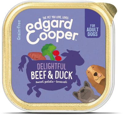 Edgard & Cooper Kuipje Honden Natvoer Hondenvoer Rund - Eend 150 gr