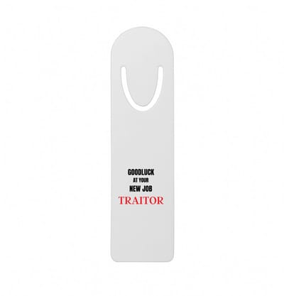Hacebo® - Goodluck at your new job fucking traitor metalen boekenlegger - Afscheid bedank cadeau - collega - werknemer - cadeau - kado - afscheid - nieuwe baan Bladwijzer boekenleggers - 12.7 cm x 3.2cm