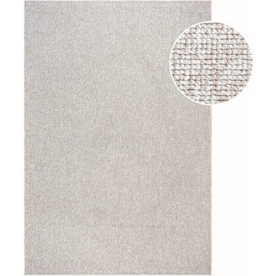 Muratap Lora plus laagpolig effen vloerkleed geweven design beige creme- 160x230 cm