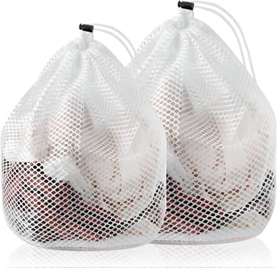 Set van 2 wasnetten met trekkoord voor delicate kleding, ideaal voor wasmachine en reizen, 19.7"x23.7"/23.7"x31.5