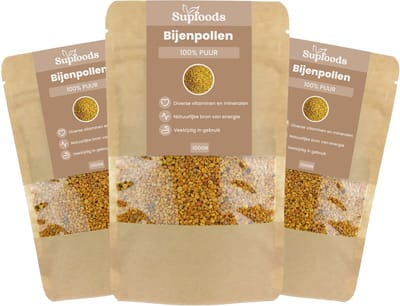 Bijenpollen 100% Puur - 500 gram - Bevat Vitamines, Mineralen en Antioxidanten - Bijenpollen zijn Ideaal bij Smoothies en Yoghurt - Bee Pollen Stuifmeelkorrels