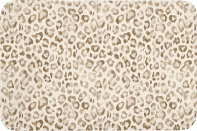 Badmat 90x60 cm - Antislip - Luipaard - Klassiek - Beige - Badmatten voor badkamer - Badkamermat - Douchemat - Badkamer mat