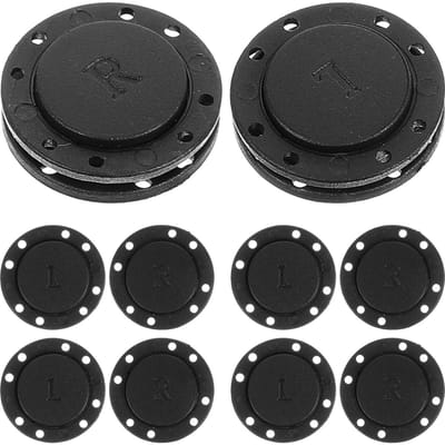 Dailygoody - Magnetische knoppen - Drukknopen voor naaien - 12-delige set - Zwart - Bevestigingsmiddelen voor ambacht - Geschikt voor kleding en