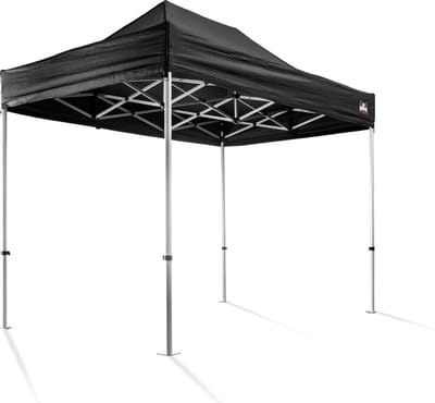 Easy Up Partytent | Vouwtent | 3x2 GO-UP40 | Promotional Easy Up | Aluminium | Zwart | Incl gratis sterke pvc opberghoes en spanbanden set met haringen