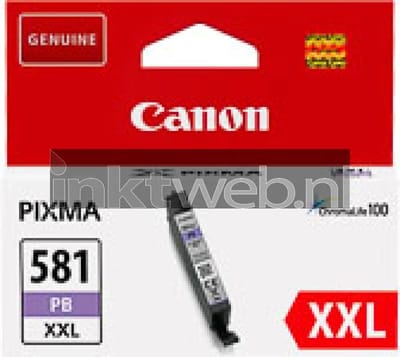 Canon CLI-581PB XXL - XXL formaat - fotoblauw - origineel - inkttank - voor PIXMA TS8151, TS8152, TS8250, TS8251, TS8252, TS8350, TS8351, TS8352, TS9150, TS9155