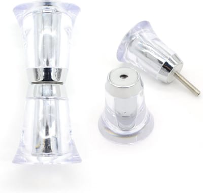 2x Douchedeur Knoppen Set Acryl Kegelhelder Handvatten voor Glazen Deuren