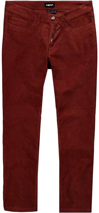 Men Plus - Heren - Corduroy broek Buik-Fit 5-pocket Straight fit - Sandelhout - Maat 70