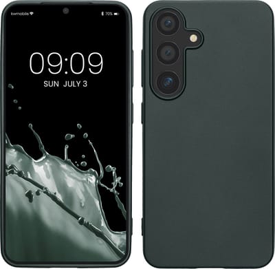 kwmobile telefoonhoesje geschikt voor Samsung Galaxy S25 - Hoesje voor smartphone - Back cover in metallic petrol