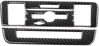Dailygoody - CD Control Panel Cover - Air Conditioning Trim - Carbon Fiber Style - 2-Piece Set - Interieur Upgrade - Geschikt voor Mercedes-Benz