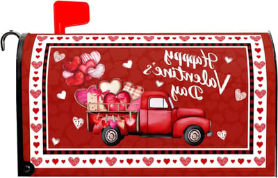 Brievenbus Cover - Postvak Decoratie - Tuin Versieren - Magnetische Bevestiging - 45 x 50 cm - Rood Hart