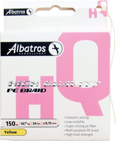 ALBATROS High Quality Braid - Vislijn - 0,18mm - 150mtr - Yellow