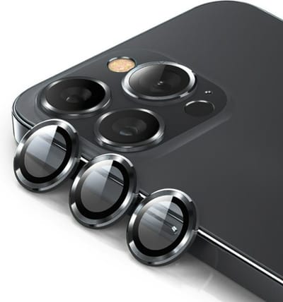 Solidenz Camera Lens Protector - Geschikt voor Apple iPhone 13 Pro / 13 Pro Max - Zwart
