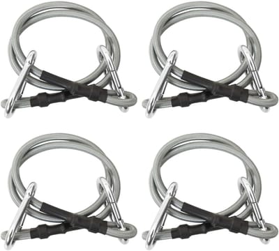 Rubberen Touwen Set - Spanbanden met Haken - Dekzeilen Spannen - Karabijnhaken Aan Beide Uiteinden - 70 cm Lengte - Origineel
